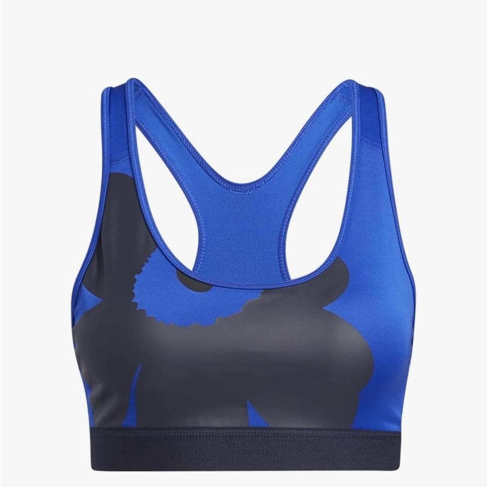 Marimekko x Adidas blue and Black Sports Bra